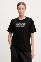 EA7 Emporio Armani pamut póló női, fekete, AF12503.7W000098 - fekete L