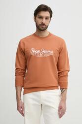 Pepe Jeans pamut melegítőfelső DUMAS CREW narancssárga, férfi, nyomott mintás, PM582832 - narancssárga S