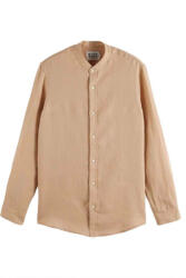 Scotch & Soda Cămaşă Regular Fit Stand-Up Collar Linen 180017 SC260 soft camel