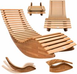CASARIA Sezlong balanosar din lemn de salcam certificat FSC®, optiune de fixare, forma ergonomica, 195 x 60 x 93 cm (101845)