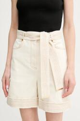 Marciano Guess farmer rövidnadrág NAOMI női, bézs, sima, magas derekú, 5GGD07 7297A - bézs 40