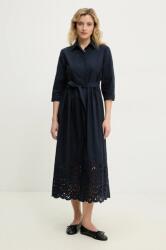 ANSWEAR pamut ruha sötétkék, maxi, harang alakú - sötétkék M - answear - 17 990 Ft