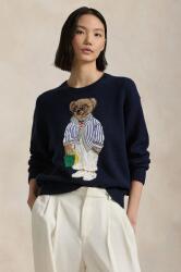 Ralph Lauren pamut pulóver női, sötétkék, 211959288 - sötétkék M