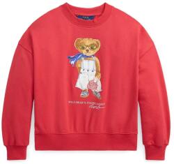 Ralph Lauren gyerek melegítőfelső pamutból piros, nyomott mintás, 313965228001 - piros 136-142
