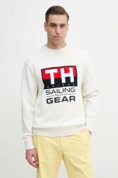 Tommy Hilfiger pamut pulóver SAILING férfi, fehér, MN0MN00017 - fehér M