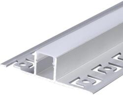  Profil LED Aluminiu Incastrat - Finisaj Glet, 2m, 1, 5 cm Rigips (ls 2m1.5r)