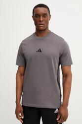 Adidas pamut póló Essentials férfi, nyomott mintás, JE6390 - kék XXL