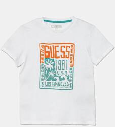GUESS gyerek pamut póló fehér, nyomott mintás, N5GI16 K8HM4 - fehér 118-122