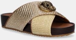 Kurt Geiger London papucs Chelsea Cross Strap sárga, női, platformos, 3973166189 - arany Női 38