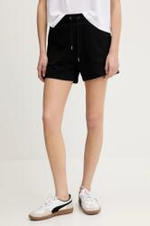 Guess Jeans pamut rövidnadrág női, fekete, sima, magas derekú, W5GD0O K68I4 - fekete M