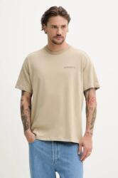 Superdry pamut póló bézs, férfi, nyomott mintás, M1012225A-2DN - bézs XL