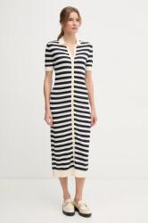 Tommy Hilfiger ruha sötétkék, midi, testhezálló, WW0WW44529 - sötétkék S