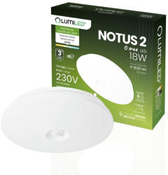 Lumileds LED mennyezeti lámpa, felületre szerelt 18W NOTUS 2 kerek mozgásérzékelő IP44 33 cm LUMILED (LUMPLA0134)