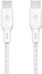 Belkin Cablu Date Belkin Braided USBC C 2.0 100W 3m Alb (BEL-0024)