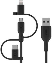 Belkin Cablu Date Belkin Boost Charge Universal lightning/micro-Usb/usb-C to Usb-A 1m Negru (BEL-0220)