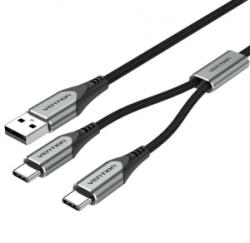 Vention USB-A/M - 2*USB-C/M kábel 3A 0.5m (CQOHD)