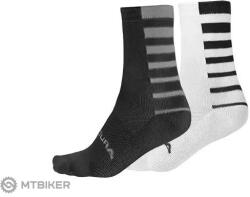 Endura Coolmax Stripe zokni, 2 pár, fekete/fehér (L-XL)