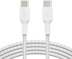 Belkin Cablu Date Belkin Boost Charge USB-C TO USB-C Braided 0.15m Alb (BEL-0110)