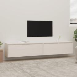2 darab fehér tömör fenyőfa faliszekrény 100 x 30 x 35 cm (56887)