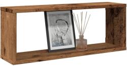 6 db antik fa színű szerelt fa fali kockapolc 60 x 15 x 23 cm (285380)