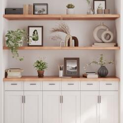  Világosbarna kezelt tömör tölgyfa fali polc 180 x 60 x (2-4) cm (243540)