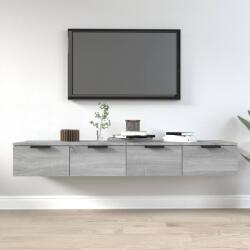  2 db szürke sonoma szerelt fa fali szekrény 68 x 30 x 20 cm (73740)
