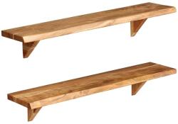  2 db tömör akácfa fali polc 90x20x16 cm (3453)