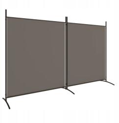 VidaXL Paraván 2 paneles, antracit, 348 x 180 cm, szövött (350276)