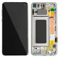  GH82-18843A Samsung Galaxy S10e OEM LCD kijelző érintővel Fehér kerettel, előlap (GH82-18843A)