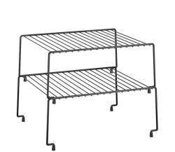 Metaltex Set 2 rafturi suplimentare pentru bucătărie Metaltex Brooklyn Lava, negru Raft