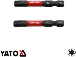 TOYA YT-78057 Impact ütvecsavarozó bit S2, 1/4" - T40 x 50 mm (2 darab) (YT-78057)