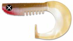 angryfish Monkey Lures Curly Lui gumihal 4" 10 cm Honey & Sugar (5db/cs) (CL10HS)