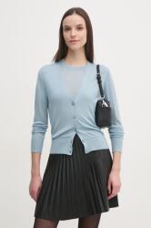 Calvin Klein gyapjúkeverék pulóver könnyű, női, K20K208123 - kék S