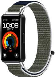  NYLON Cserélhető szíj Huawei Band 10 / Band 9 / Band 8 zöld-kék