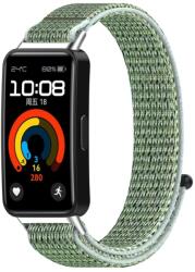 NYLON Cserélhető szíj Huawei Band 10 / Band 9 / Band 8 világoszöld