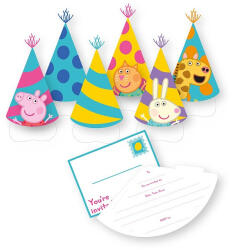 Amscan Peppa malac Celebration party meghívó 6 db-os (DPA9918347) - kidsfashion