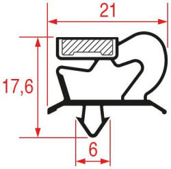 Zanussi SNAP-IN AJTÓ TÖMÍTÉS 325x170 mm