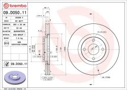 BREMBO Disc frana BREMBO 09. D050.11 (09.D050.11)