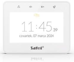 Satel INT-TSG2R-W 4.3 érintőképernyős kezelő, fehér, Mifare hitelesítés
