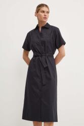 APC A. P. C. pamut ruha robe new drew sötétkék, midi, egyenes, COGZR. F05959 - sötétkék 36