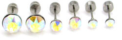 Trium Shine fülbevaló szett - ab színjátszós (bepattintós) 8 mm, 5 mm, 4 mm (2025041202)