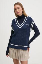 Pepe Jeans pamut mellény IVA VEST könnyű, sötétkék, PL702167 - sötétkék S