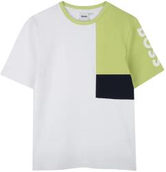 HUGO BOSS gyerek póló fehér, nyomott mintás, J52040 - fehér 150