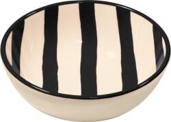 Zafferano Castronaș Lido Righe cu dungă 13 cm negru (RIG0810) Castron