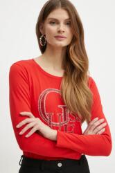 GUESS pamut hosszúujjú piros, W4BI29 I3Z14 - piros XS