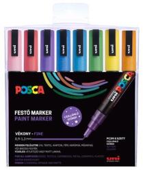 uni Dekormarker készlet, 0, 9-1, 3 mm, UNI "Posca PC-3ML", 8 különböző csillogó szín (TUPC3MLCSKL) - primatinta