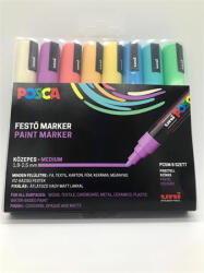 uni Dekormarker készlet, 1, 8-2, 5 mm, UNI Posca PC-5M, 8 különböző pasztell szín (TUPC5MPASZTELL) (TUPC5MPASZTELL)
