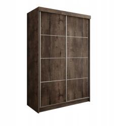 TOP PLUS B-25 Tolóajtós Szekrény 150x200x62 - Sötét hamu (BARCELONA PLUS B-25 150 Jesion)