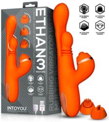 INTOYOU Ethan Vibrator 360 G-spot Massage with Multifunction Caps Orange Vibrator