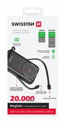 SWISSTEN Magsafe Powerbanka 20000 mAh 22, 5W s USB-C a Lightning káblom